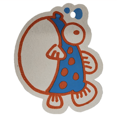 SHIMOYAMA 趣味造型木漿棉去汙清潔海綿刷 河豚, 1個