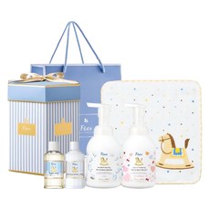 Fees BEBE 兒童寶貝輕保養六角禮盒 藍色, 1組
