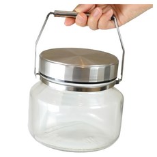 ADERIA 玻璃梅酒瓶 醃漬罐, 1L, 1個