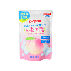 pigeon 貝親 桃葉泡泡浴露 補充包, 400ml, 1包
