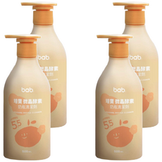bab 培寶 微晶酵素奶瓶清潔劑, pH值弱酸性配方, 溫和不刺激肌膚, 500ml, 4瓶