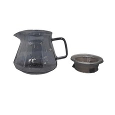 卡特屋 黑曜石咖啡分享壺 450ml 含壺蓋 無鉛耐熱玻璃, 菸灰色, 1個