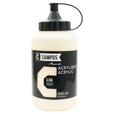 CAMPUS 康普思 壓克力顏料 N131761 136 淺鈦黃, 500ml, 1色