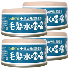 Deli 好食 貓慕斯系列 全齡貓 毛髮水噹噹 主食罐, 添加牛磺酸、離胺酸, 慕斯質地, 好消化好吸收, 雞肉 + 雞肝, 85g, 4罐