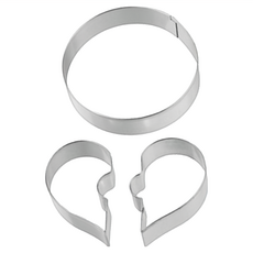 CP 點心模 3件組 Cookie Cutter 拼圖餅乾模具, 1組, 組合心