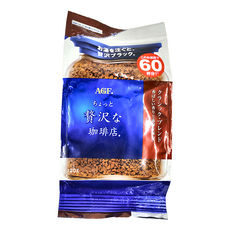 AGF 微奢華咖啡店 藍棕色袋裝 原豆即溶咖啡, 120g, 1入, 1包