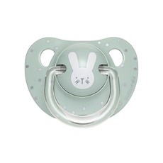 Suavinex 蘇維妮 Hygge 兔子款矽膠奶嘴 薄荷綠色, 0~6個月, 1入