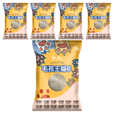 毛孩王 貓砂, 細砂尤加利味 5kg, 天然膨潤土+精油, 尤加利味, 5袋