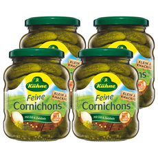 Kuhne 冠利 德式酸小黃瓜，含蒔蘿及洋蔥, 330g, 370ml, 4罐