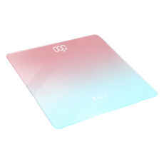 Sunland LED隱屏輕薄電子體重計 高精度傳感器系統 砂礫止滑墊 4mm薄型鋼化玻璃 安全圓角設計, SLHA003, 玻璃漸層, 1個