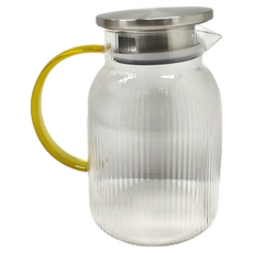 Quasi 大容量玻璃壺 高硼硅玻璃 耐酸鹼 可承受冷熱溫差, 1.2L, 1個