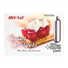 mosa 奶油槍 N2O氣彈 10支/盒 食品添加物, 7.8g, 1盒