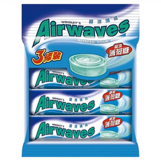 Airwaves 超涼無糖薄荷糖 3條, 90g, 1袋