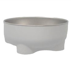 四葉幸運草寵物碗 304不鏽鋼+HIPS材質 15x9x13公分 185公克, 簡約白, 1個