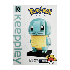 Qman 啟蒙積木 寶可夢系列 傑尼龜 積木玩具 1291顆粒 6+, 1個, 傑尼龜 綠色 + 黃色