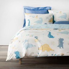 HOLA 和樂家居 純棉長效防蟎被套 雙人 1.3kg, 恐龍狂想