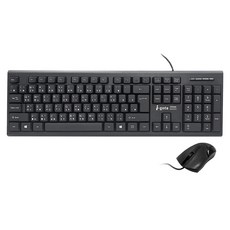 i-gota 愛購它 絕美時尚有線鍵鼠組, 防潑水, 耐久按鍵, 人體工學設計, KM-03, 黑色