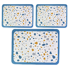 吸水桌墊 30 x 40cm 彩石 - 快速吸水、保持桌面乾爽, 3片