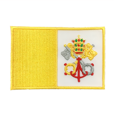 A-ONE 匯旺 梵諦岡國旗刺繡布貼 Set 3 8 x 5 cm 背膠可直接貼/熨燙/縫, 彩色, 1組