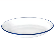 ibili 琺瑯深餐盤, 23公分, 琺瑯塗層鋼材質, 23cm, 藍色, 1個