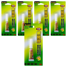 3M Scotch 液狀瞬間膠, 適用多種表面 快速接著 鋁管設計, 5條