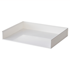 收納部屋 日式桌面A4文件整理盒 31.5 x 24.5 x 5.5cm, 1層, 白色