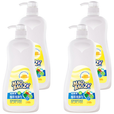 MAO BAO2 毛寶兔 超酵素植物性奶瓶蔬果洗滌液 瓶裝, 1kg, 4瓶