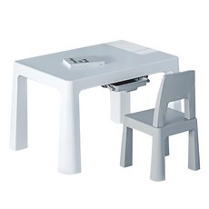 LILIKOKO 哩哩摳摳 兒童學習桌，一桌二椅，BS-8817-2, 灰色