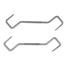 POST GENERAL 戶外S型掛鉤 鋼材質 尺寸W45 x D45 x H170mm 長版, 銀色 + 黑色, 1個