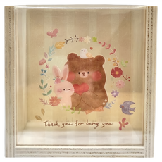 JOY STAR 九達 木質相框筆筒 98 x 100 x 80mm, 小熊, 1個