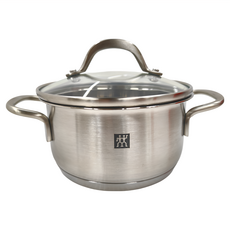 ZWILLING 雙人 Pico 18/10不鏽鋼 不燙手手柄 小烤鍋 1L 750g, 14cm, 1個, 銀色