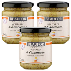 BEAUFOR 堡芙 法式芥末籽醬 200g, 3罐