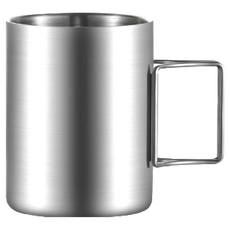 FANCY LIFE 雙層隔熱折疊杯 不鏽鋼材質, 220ml, 1個