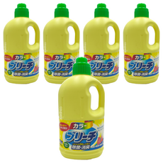 第一石鹼 漂白劑 有色衣物專用 羊毛和絲綢適用 可消毒和除臭, 2L, 5瓶