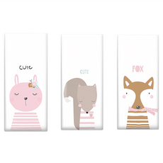 vanibaby 自黏式PU防撞壁貼 動物之家系列 3入, 顏色隨機, 1組