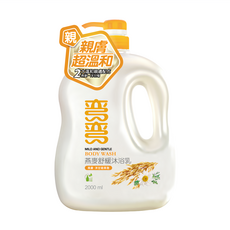 美琪 彎彎燕麥舒緩沐浴乳 燕麥萃取修護肌膚 洋甘菊修護賦予肌膚活力 大自然植物果香, 2L, 1瓶