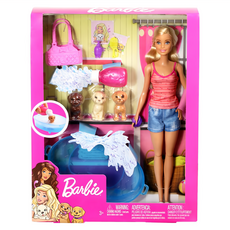 MATTEL 美泰兒 Barbie 芭比 娃娃寵物美容組, 1組, 粉色