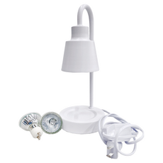 Mini款融蠟燈 可調光 小型蠟燭燈 珍珠白 + 鹵素燈泡2入 (香氛蠟燭 專用燈台), 珍珠白 + 鹵素燈泡