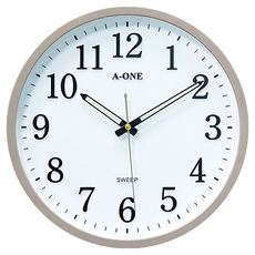 A-ONE 金吉星 掛鐘 超靜音優雅時鐘, 暖色灰