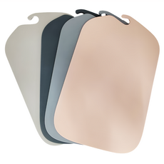 MODORI 無痕砧板 4色組 (可可色, 深灰色, 暖粉色, 淺灰色) 附砧板架, 1組, 砧板38.5 x 24cm + 砧板架41 x 26 x 10cm