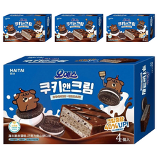 HAITAI 海太 脆皮蛋糕 巧克力夾心餅口味, 120g, 4盒