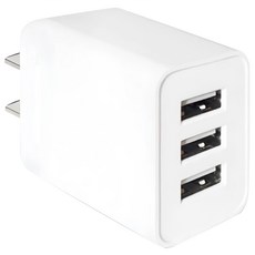 Dr.AV 聖岡科技 3.1A USB 三孔極速充電器 國際通用電壓110V-240V 多重安全防護, 白色, 1個