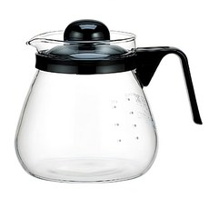 iwaki 玻璃咖啡壺 日本百年歷史耐熱 可微波爐加熱, KT7966BK2, 1L, 1個