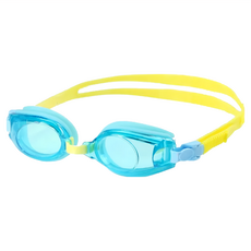 SAEKO 輕巧快調兒童泳鏡 防霧防水, 藍黃, 不適用, 1個