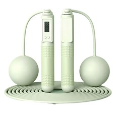 MICHAEL FITNESS 麥克健身 智能跳繩兩用款-綠色, 調節繩 + 負重大球，運動數據一目瞭然, 150 x 200 x 70mm, 1組