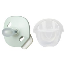 MOTHER-K 拇指安撫奶嘴 LSR液態矽膠 附防塵收納盒, 新生兒用, 星夜薄荷 夜光款, 1個