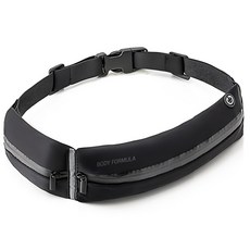 Babigongsik 雙口袋超輕 黑色 78 x 35cm 運動跑步腰包, 1個