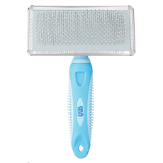 pet story 寵物物語 圓點針梳 L(170 x 118 x 35mm) 110g, Blue, 1個