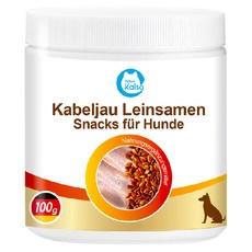 Kalso 科德司 寵物鱈魚亞麻籽方塊錠, 100公克, 德國原產, 獎勵愛犬必備零食, 1罐, 全齡犬隻