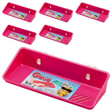 GIMI 吉米 日新大吸盤肥皂架 29.2x11x5.8cm 190g, 顏色隨機, 6個